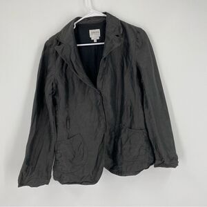 Armani Collezioni Women’s Linen and Silk Blend Blazer Jacket size 8 Black